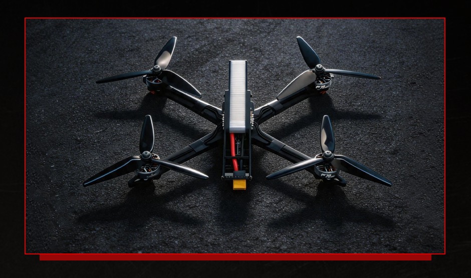 A 7-inch racing drone fitted with T-MOTOR F70 motors